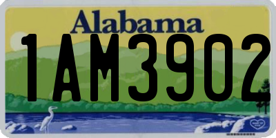 AL license plate 1AM3902