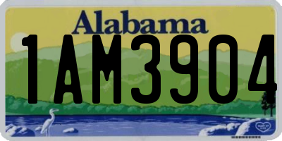 AL license plate 1AM3904
