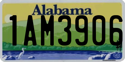 AL license plate 1AM3906