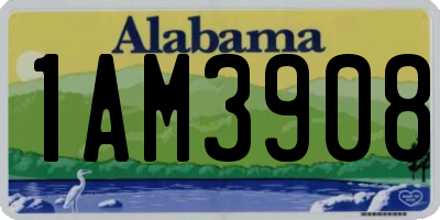 AL license plate 1AM3908