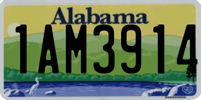 AL license plate 1AM3914