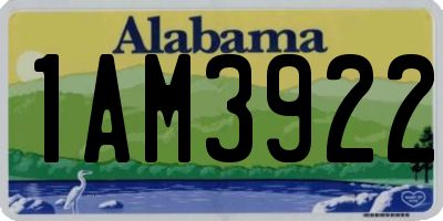 AL license plate 1AM3922