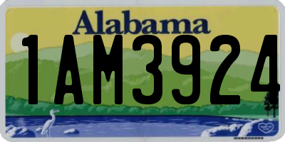 AL license plate 1AM3924