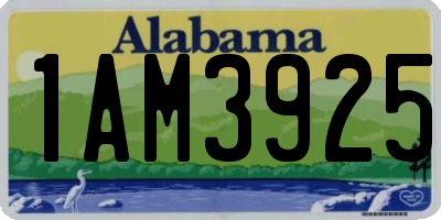 AL license plate 1AM3925