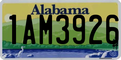AL license plate 1AM3926