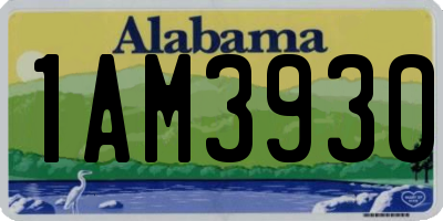 AL license plate 1AM3930