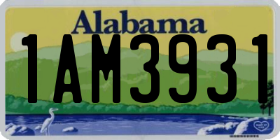 AL license plate 1AM3931