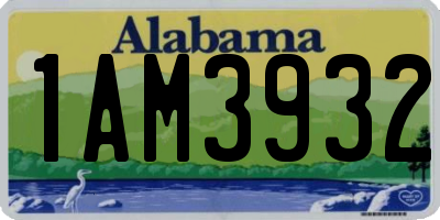 AL license plate 1AM3932