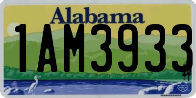 AL license plate 1AM3933