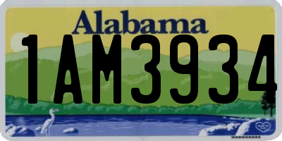 AL license plate 1AM3934