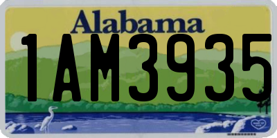 AL license plate 1AM3935