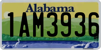 AL license plate 1AM3936