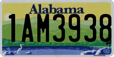 AL license plate 1AM3938