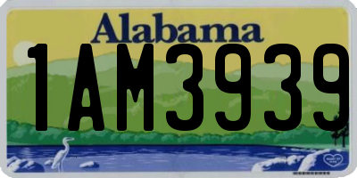 AL license plate 1AM3939