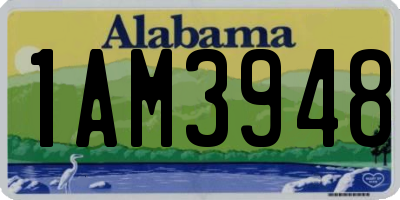 AL license plate 1AM3948