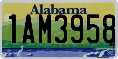 AL license plate 1AM3958