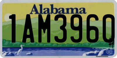 AL license plate 1AM3960