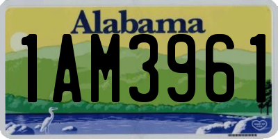 AL license plate 1AM3961