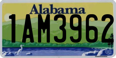 AL license plate 1AM3962