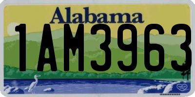 AL license plate 1AM3963