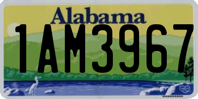 AL license plate 1AM3967