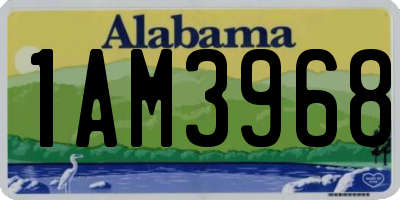 AL license plate 1AM3968