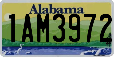 AL license plate 1AM3972