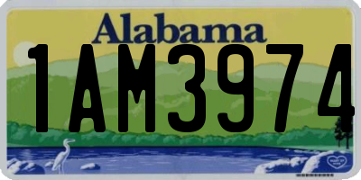 AL license plate 1AM3974