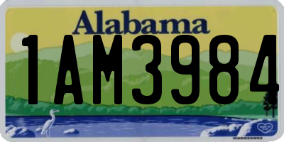 AL license plate 1AM3984