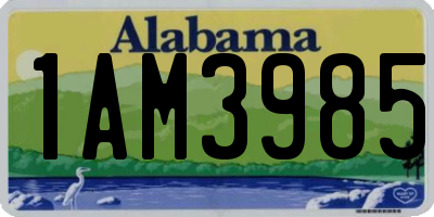 AL license plate 1AM3985