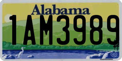 AL license plate 1AM3989