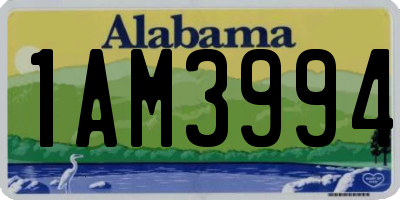 AL license plate 1AM3994