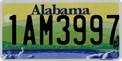 AL license plate 1AM3997