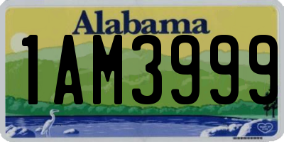 AL license plate 1AM3999