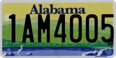 AL license plate 1AM4005
