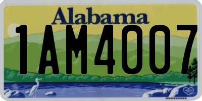 AL license plate 1AM4007