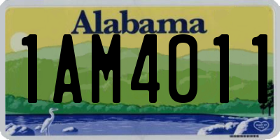 AL license plate 1AM4011