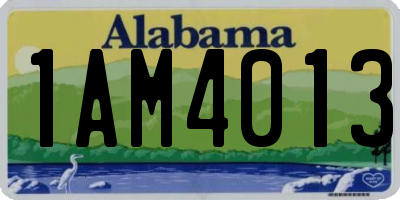 AL license plate 1AM4013