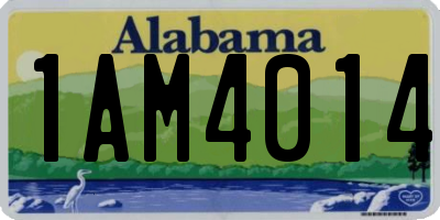 AL license plate 1AM4014