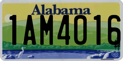 AL license plate 1AM4016