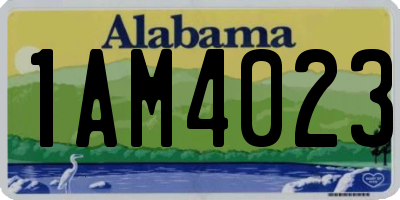 AL license plate 1AM4023