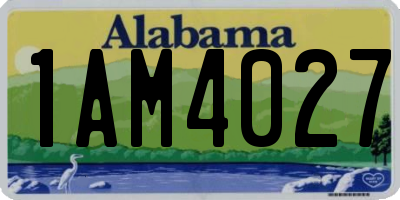 AL license plate 1AM4027