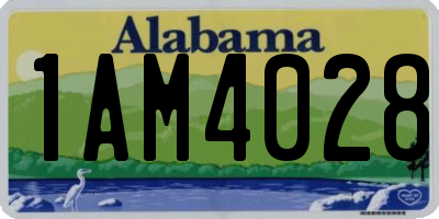 AL license plate 1AM4028