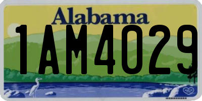 AL license plate 1AM4029