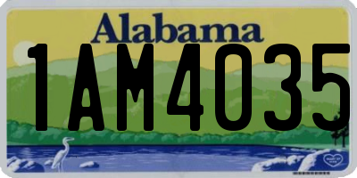 AL license plate 1AM4035