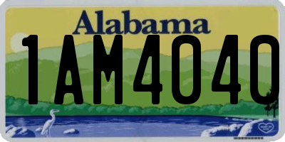 AL license plate 1AM4040