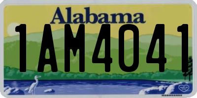 AL license plate 1AM4041