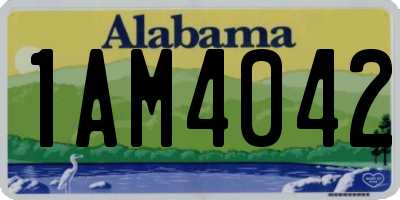 AL license plate 1AM4042