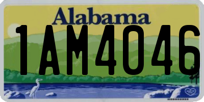 AL license plate 1AM4046