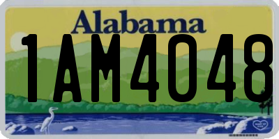 AL license plate 1AM4048